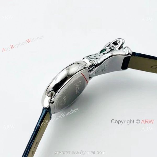 New! Copy Cartier Panthere De Silver Diamond Watches Swiss Quartz movement