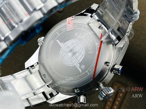 CF Factory Swiss Replica Longines Spirit ETA7753 Chronograph Watch Blue Dial Stainless Steel