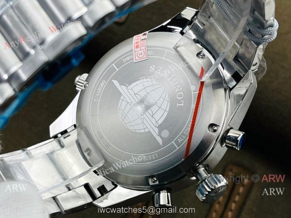 CF Factory Longines Spirit Chronograph Stainless Steel White Dial Watch 40MM