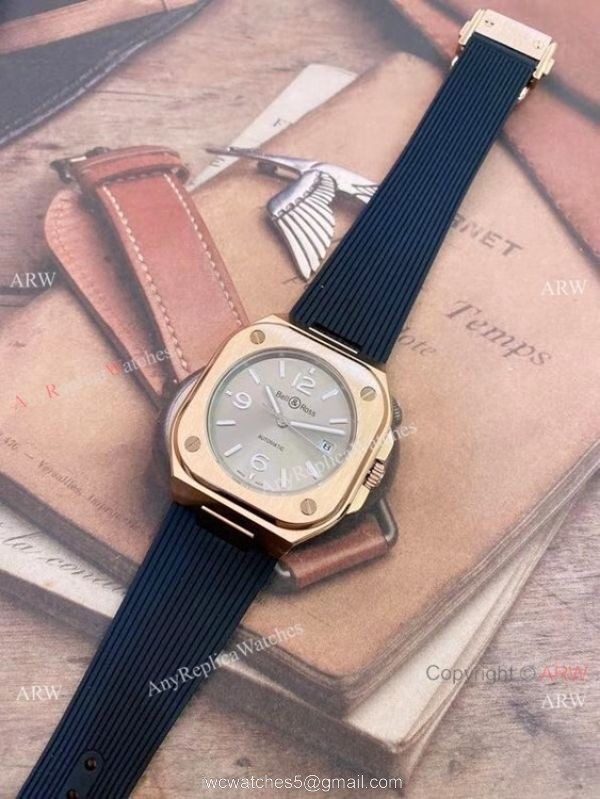 2021 New Copy Bell Ross BR05 Automatic Watch Rose Gold 42mm Mens
