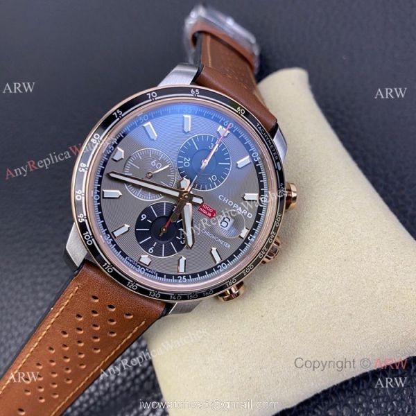 Swiss Grade One Chopard Mille Miglia GTS Azzurro Chrono Watch Rose Gold Crown