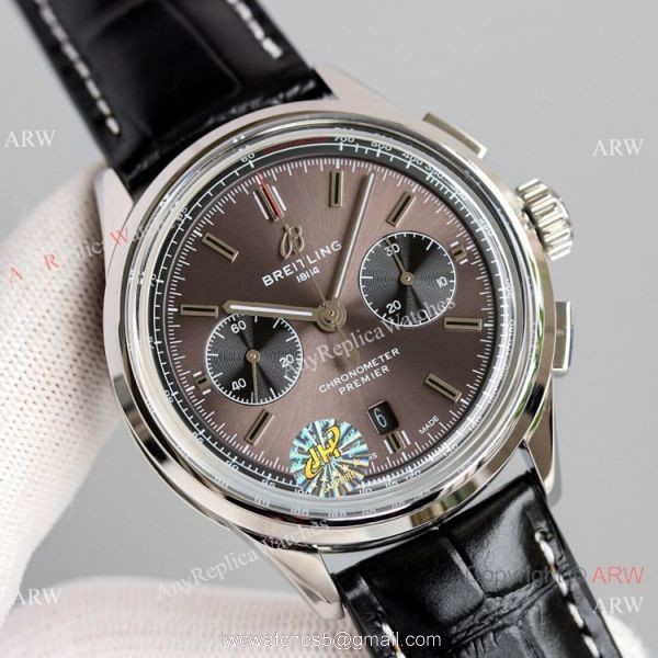 JH Factory Swiss Copy Breitling Premier B01 Asia7750 Chronograph Watches White Dial