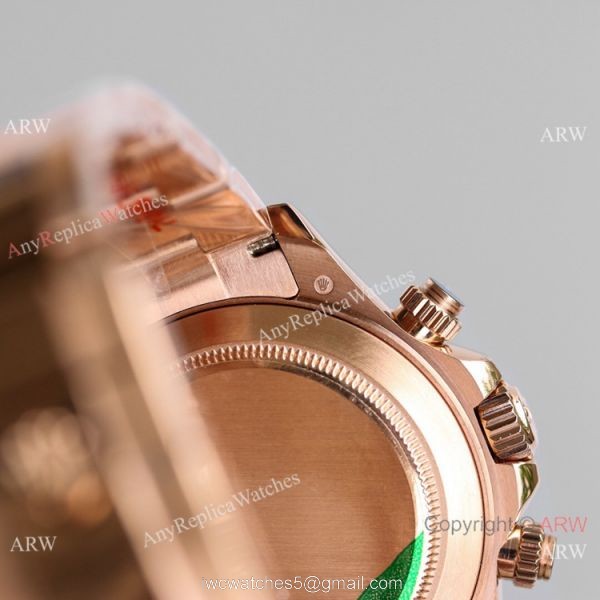 2021 NEW! Swiss Copy Rolex Daytona JH 7750 Watch Rainbow Rose Gold Full Diamond Dial