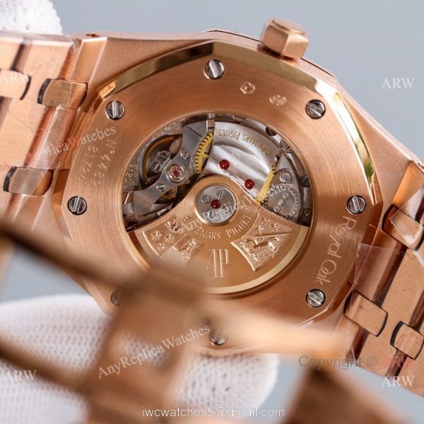 Best Audemars Piguet Royal Oak Rose Gold Full Diamond Automatic Watch 41mm