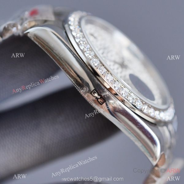 Swiss Quality Copy Rolex Datejust 41mm Watch Diamond Bezel Motif Dial Citizen 8215 Movement