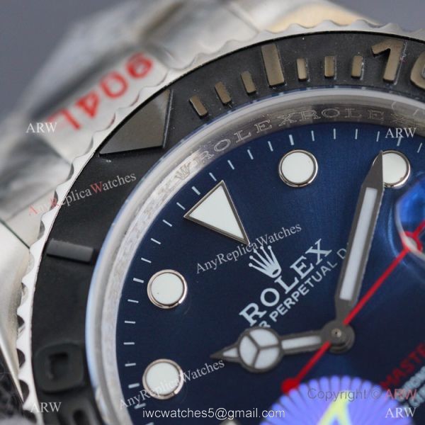 Swiss Quality Rolex Yacht master Citizen 8215 Watch Bright Blue Dial 40mm