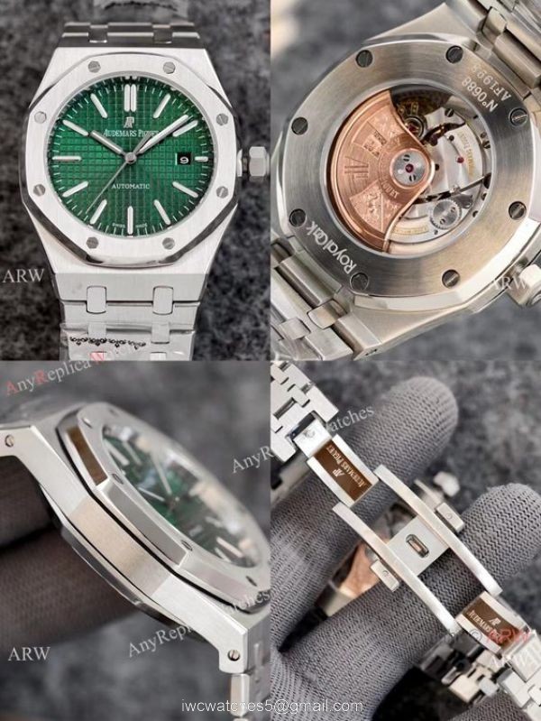 NEW! Audemars Piguet Royal Oak 15500 41mm Automatic Watches New Olive Green Dial