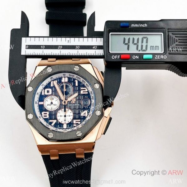 Japan Grade Audemars Piguet Royal Oak Offshore Copy Watches Blue Bezel 44mm