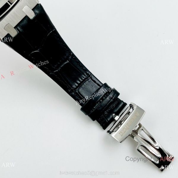Best Quality Audemars Piguet Royal Oak Autoamtic Watch Black Leather Strap