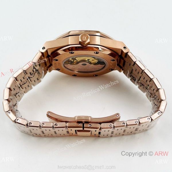 Copy Audemars Piguet Tourbillon Royal Oak Men Watch Rose Gold Case