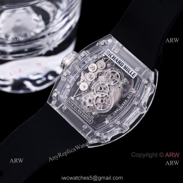 Replica Richard Mille RM 56 01 Sapphire Hublot Black Rubber Band Watch