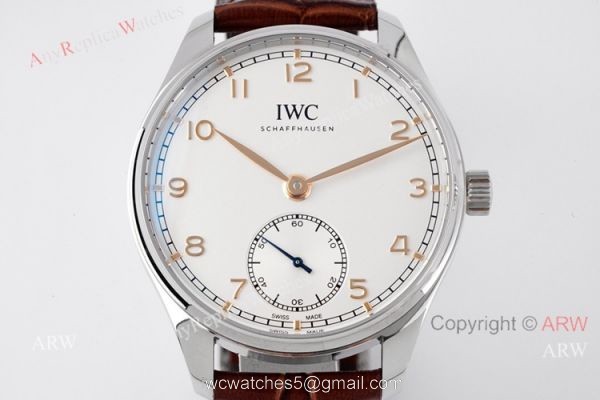 Best ZF Factory IWC Portugieser Automatic 40 White Face Swiss Clone Watches