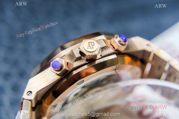 Grade 1A Swiss Copy Audemars Piguet Royal Oak Chronograph Watch ETA7750 Rose Gold Subdials