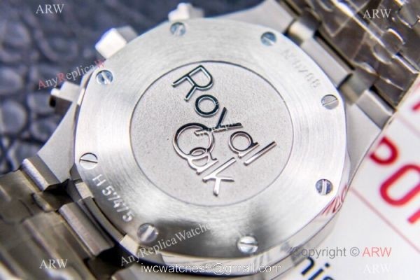 Grade 1A Swiss Clone Audemars Piguet Royal Oak ETA7750 Watch Stainless Steel Black Dial