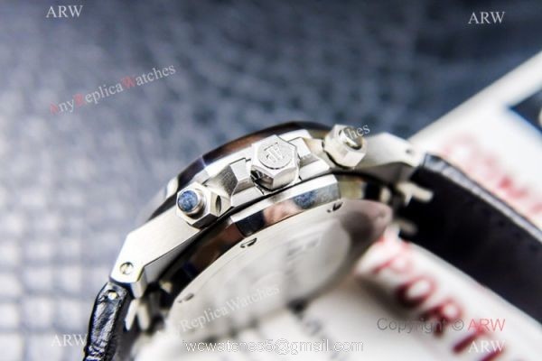 Grade 1A Swiss Copy Audemars Piguet Royal Oak ETA7750 Black Chronograph Watch 41mm for Men