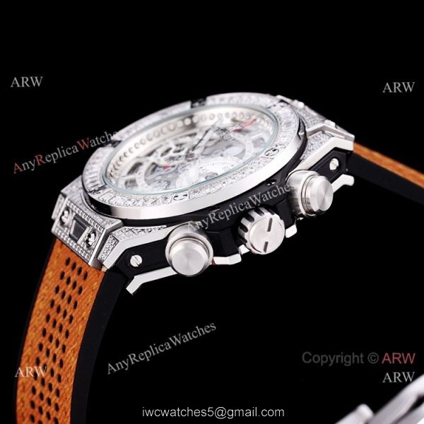 High Quality Copy Hublot Big Bang Iced Out Chronograph Watch Rose Gold