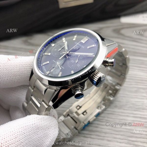 40mm Tag Heuer Carrera Blue Face Stainles Steel Watches For Men Replica