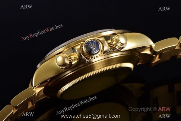 JH Factory AAA Swiss Rolex Daytona JH 4130 Chronograph Watch Rose Red Dial Yellow Gold 40mm