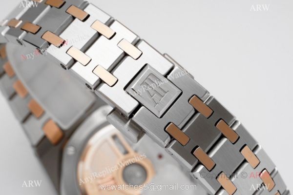 2021 New Swiss Copy Audemars Piguet Royal Oak 34mm Watch Two Tone Rose Gold Case