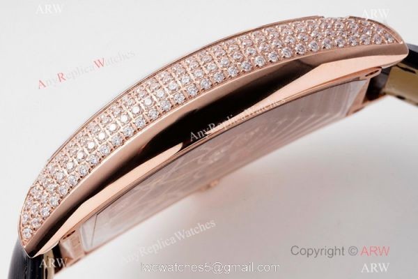 1:1 Super Clone Franck Muller Thunderbolt Tourbillon Iced Out Rose Gold Watch 72 hour power reserve