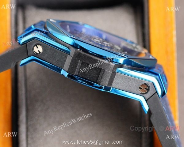 Z Factory Swiss Copy Hublot Sang Bleu 45mm Watch Blue Case Citizen Automatic