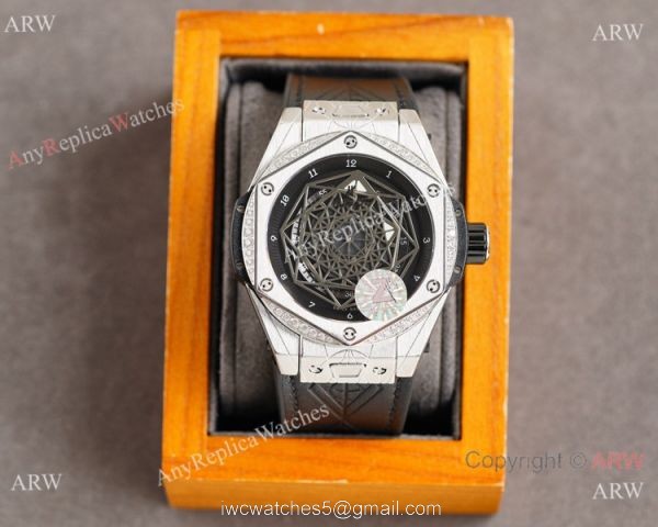 Z Factory Swiss Copy Hublot Sang Bleu Diamond Bezel Watch 2021 New