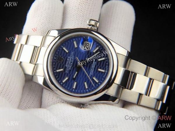 Clone Rolex Datejust 2021 Blue Exotic dial Oyster Watch Timeless style