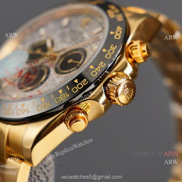 New 2021! AAA Replica Rolex Daytona Gold Meteorite Watch 43mm