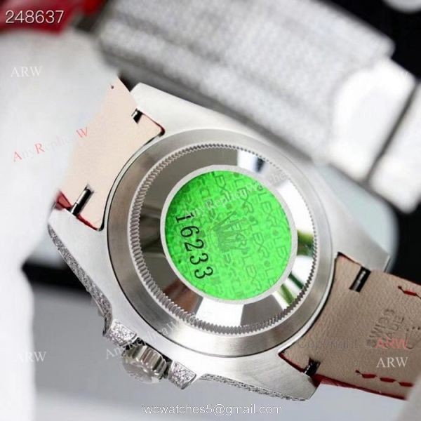 New Blaken Rolex Submariner Red Dial Rainbow Bezel Swiss Replica Watches 40mm