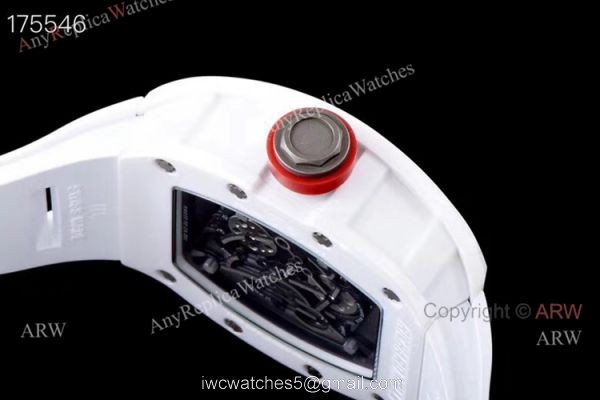 Kv Richard Mille RM 055 White Ceramic Watch Superclone For men
