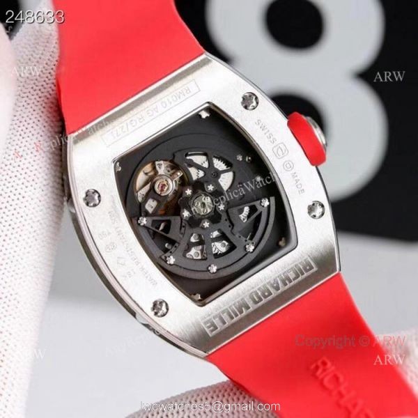 Knockoff Richard Mille RM 030 Rose Gold Watch Black Rubber Strap