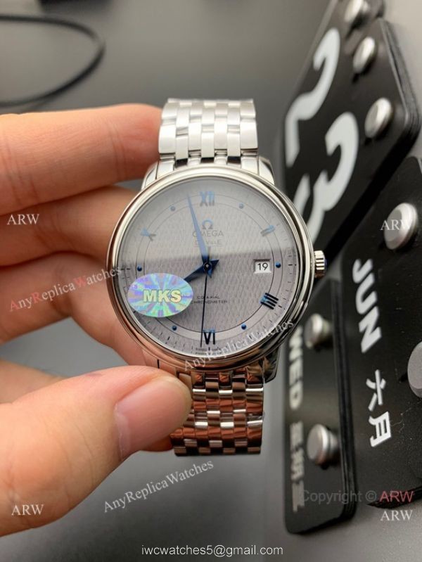 MKS Factory Omega Classic De Ville Prestige 9015 Watch New Blue Dial