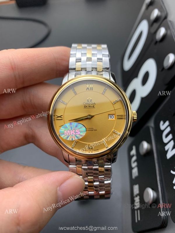MKS Factory Omega Classic De Ville Swiss 9015 Watch Two Tone