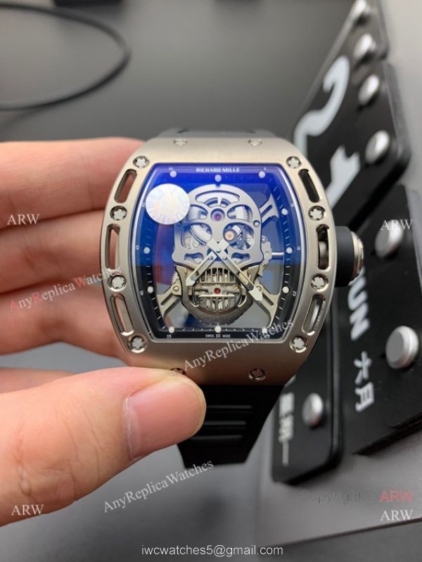 ZF Factory Richard Mille RM 052 Skull Tourbillon Watch Titanium