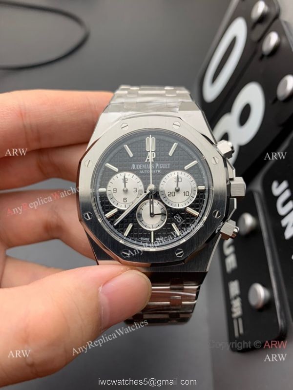 OM Factory Audemars Piguet Royal Oak Chronograph Black Dial Watch 41mm