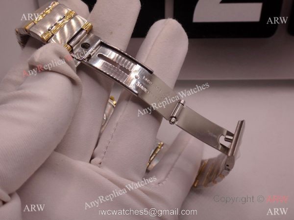 Copy Omega Constellation Two Tone White MOP Dial Watch Men