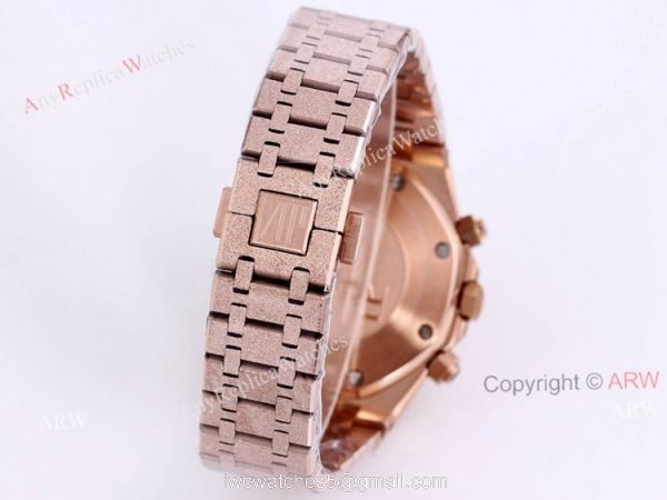 New Audemars Piguet Royal Oak Quartz Copy Watch Best AP Frosted Gold Watch 41mm