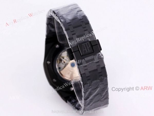 New Audemars Piguet Royal Oak Jumbo Green Dial All Black Mens Replica Watches 41mm