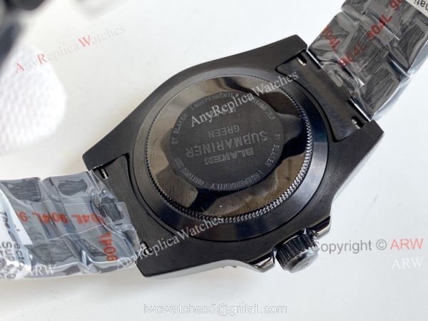 Blaken Rolex Submariner All Black Rainbow Watch 40mm Replica Asia 2836 Movement