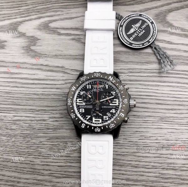 New Breitling Endurance Pro 44mm White Rubber Band Quartz Watch Best Copy