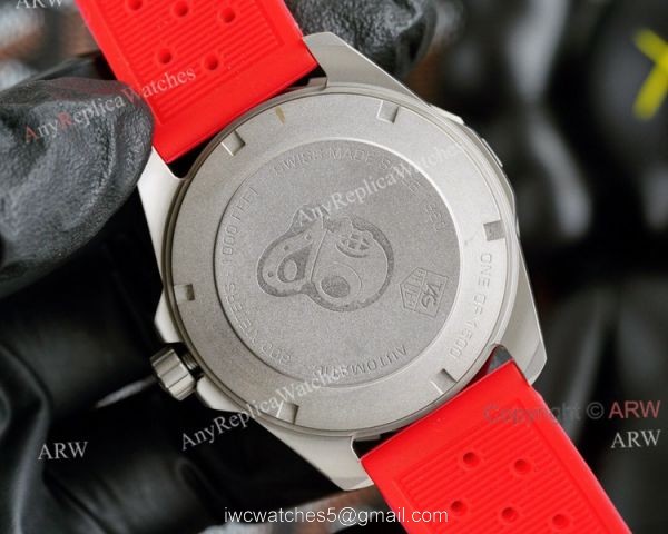 New Tag Heuer Aquaracer 43mm Automatic Replica Watch Special Edition Orange Rubber Band