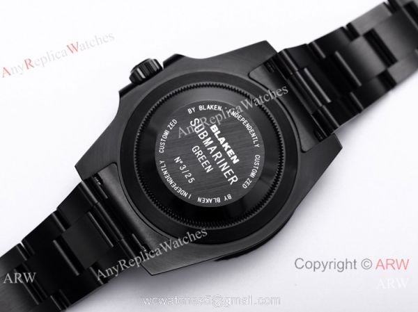 V9 Factory 1:1 Rolex Blaken Hulk Submariner Watch Cal.2824 Green Dial PVD Black Case
