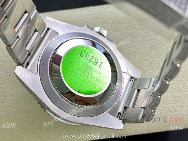 Swiss Copy Rolex Iced Out Submariner 2836 Watch 904L Stainless Steel Blue Face