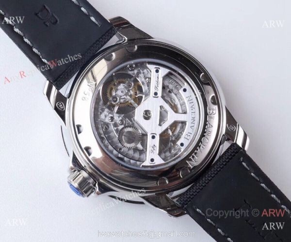 JB Factory 1:1 Blancpain Tourbillon Fifty Fathoms Silver Black Watch