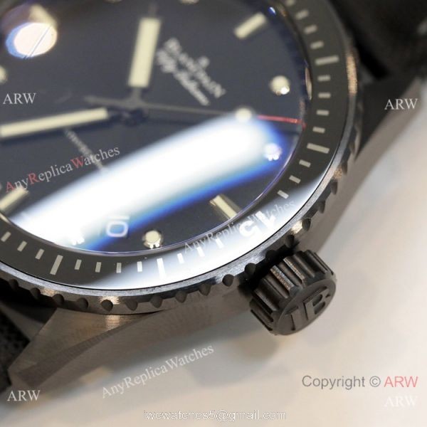 Swiss Grade Replica Blancpain Fifty Fathoms Bathyscaphe GF Factory Cal.1315 Watch All Black