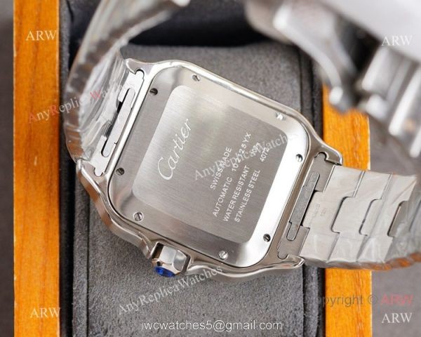 New Cartier Alberto Santos-Dumont Green Two Tone Watch Sapphire Crystal