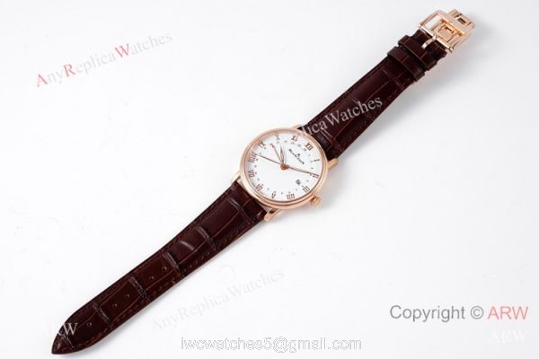 New Swiss Grade Blancpain Villeret Gmt Date 6662-1127-55 Rose Gold Watch 40mm