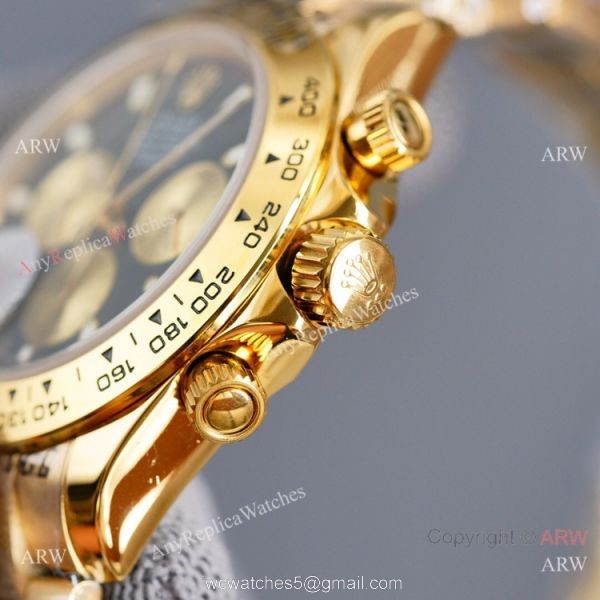 2021 New! Swiss Quality Replica Rolex Daytona 40 Watch BlackGold Dial