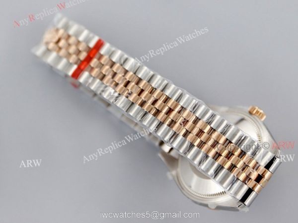 1:1 EW Factory Top Swiss Replica Watches Rolex Datejust 31 Grey Dial With Diamonds