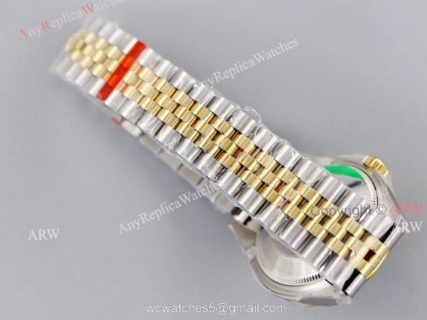 (EWF) 1:1 Rolex Two Tone Datejust 31 Grey Face Jubilee Watch High End Replica